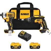 MAX Brushless Cordless Drywall Screw Gun & Impact Driver Kit, 20 V Seaboard Timber Mart
