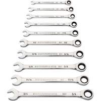 90-Tooth 12-Point Wrench Set, Ratcheting Combination, 10 Pieces, Imperial Seaboard Timber Mart