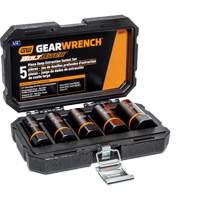 Bolt Biter Extraction Socket Set, 5 Pcs, Impact, 1/2" Drive Size, Deep Seaboard Timber Mart