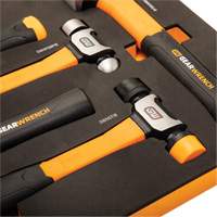 Jeu de marteaux mixtes dans un plateau de rangement en mousse, 5 morcea Seaboard Timber Mart