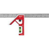 Magnetic Combination Square, 12" L, Stainless Steel, Plain Seaboard Timber Mart