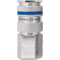 QUIKSILVER Industrial Quick Coupler, Nickel Plated Brass, 3/8", Female NPT, 435 PSI Seaboard Timber Mart