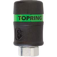 TOPQUIK Ultraflo 7.8 mm Quick Coupler, Polyester Composite, 3/8", Female NPT, 174 PSI Seaboard Timber Mart
