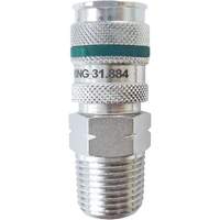 QUIKSILVER Ultraflo 7.8 mm Quick Coupler, Zinc-Plated Steel, 1/2", Male NPT, 362 PSI Seaboard Timber Mart