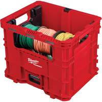 PACKOUT Wire Pulling XL Crate, 15-3/4" x 18-5/8" x 15", Black/Red Seaboard Timber Mart