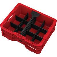 PACKOUT Low-Profile Crate, 15" x 18-5/8" x 6-5/8", Black/Red Seaboard Timber Mart