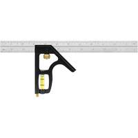 Heavy-Duty Combination Square with Auto-Lock Blade, 12" L, 1/8"/1/16"/1/32" Graduations, Stainless Steel Seaboard Timber Mart