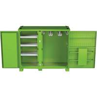 Onsite PPE Storage Cabinet, Steel, High-Visibility Lime Green Seaboard Timber Mart
