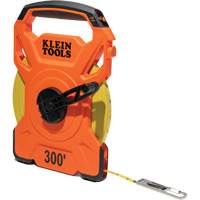 Open Reel Tape Measure with Single Hook and Carabiner, 1/2" x 300', 1/10" Graduations Seaboard Timber Mart