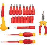 Jeu d'outils isol&eacute;s VDE &agrave; prise 3/8", 1000 V, 20 M Seaboard Timber Mart