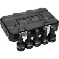 SAE Impact Bit Socket Set with Blow Mold Case, Hex, 3/4" Drive, 5 Pcs Seaboard Timber Mart