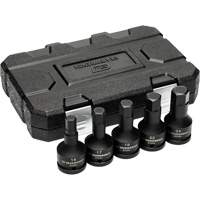 Metric Impact Bit Socket Set with Blow Mold Case, Hex, 3/4" Drive, 5 Pcs Seaboard Timber Mart