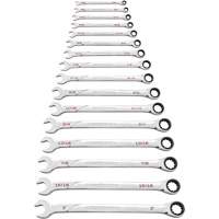 Jeu de cl&eacute;s SAE 120XP Universal Spline XL, Combinaison &agrave; cliquet, 16 morceaux, Imp&eacute;rial Seaboard Timber Mart