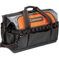 Sac &agrave; outils 20" pour entrepreneur, 1680 Denier/Polyester, 31 pochettes, Noir/Gris/Orange Seaboard Timber Mart