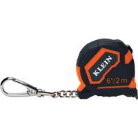 Keychain Tape Measure, 1/2" x 6'/2 m, 1/32''/0.79 mm Graduations Seaboard Timber Mart