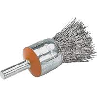 Mounted End Brush with Crimped Wires, 1/2", 0.02" Fill, 1/4" Shank Seaboard Timber Mart