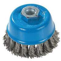 Knot-Twisted Wire Cup Brush, 3" Dia. x M10x1.25 Arbor Seaboard Timber Mart