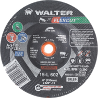 Flexcut Depressed Centre Grinding Wheels, 6", 24 Grit, Aluminum Oxide, 5/8"-11, 10200 RPM, Type 29 Seaboard Timber Mart