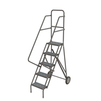 Rolling Ladder, 5 Steps, Serrated, 50" High Seaboard Timber Mart