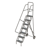 Rolling Ladder, 7 Steps, Serrated, 70" High Seaboard Timber Mart