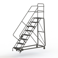 Heavy Duty Safety Slope Ladder, 8 Steps, Perforated, 50° Incline, 80" High Seaboard Timber Mart