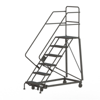 Heavy Duty Safety Slope Ladder, 6 Steps, Serrated, 50° Incline, 60" High Seaboard Timber Mart
