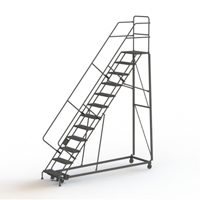 Heavy Duty Safety Slope Ladder, 12 Steps, Serrated, 50° Incline, 120" High Seaboard Timber Mart
