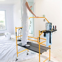 nsemble d'&eacute;chafaudage &agrave; montant de s&eacute;curit&eacute; & tablette pour outils de 4' Jobsite Series, Cadre Acier, 49-1/2" p x 57-3/4" h Seaboard Timber Mart