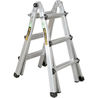 Telescoping Multi-Position Ladder, 2.916' - 9.75', Aluminum, 300 lbs., CSA Grade 1A Seaboard Timber Mart