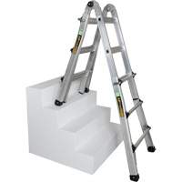 Telescoping Multi-Position Ladder, 2.916' - 9.75', Aluminum, 300 lbs., CSA Grade 1A Seaboard Timber Mart