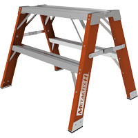 Buildman Step-up Workbench, 2' H x 33.5" W x 25.75" D, 300 lbs. Capacity, Fibreglass Seaboard Timber Mart