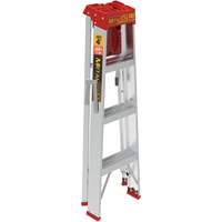 Step Ladder with Paint Tray, 4', Aluminum, 200 lbs. Capacity, Type 3 Seaboard Timber Mart