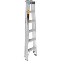 Step Ladder, 6', Aluminum, 225 lbs. Capacity, Type 2 Seaboard Timber Mart