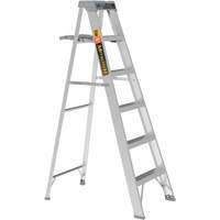 Step Ladder with Paint Tray, 6', Aluminum, 225 lbs. Capacity, Type 2 Seaboard Timber Mart