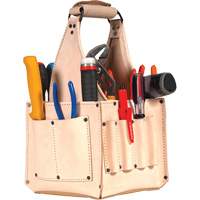 Electrical & Maintenance Tool Pouches, Leather, 17 Pockets, Beige Seaboard Timber Mart