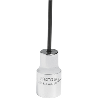 Standard Bit Socket, Hex, 2.5 mm x 1-7/8" L, 1/4" Drive Seaboard Timber Mart