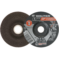 HP Combo Depressed Center Combination Wheel, 4" x 1/8", 5/8" Arbor, Type 27 Seaboard Timber Mart