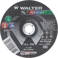 Flexcut Depressed Centre Grinding Wheels, 7", 60 Grit, Aluminum Oxide, 7/8", 8600 RPM, Type 29 Seaboard Timber Mart