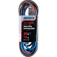 TPE-Rubber Extension Cord With Light Indicator, All-Weather, SJEOW, 14/3 AWG, 15 A, 25' Seaboard Timber Mart