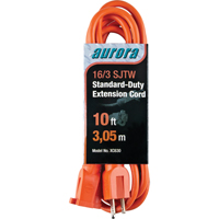 Extension Cord, Indoor/Outdoor, SJTW, 16/3 AWG, 13 A, 10' Seaboard Timber Mart