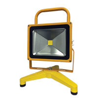Rechargeable And Portable Floodlights, LED, 30 W, 3000 Lumens, Aluminum Housing Seaboard Timber Mart