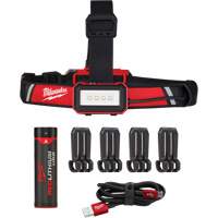 Lampe frontale USB &agrave; profil bas, DEL, 600 lumens, 2 hres de fonctionnement, piles Rechargeable Seaboard Timber Mart