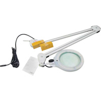 Magnifying Lamp, 3 Diopter, LED Light, 45" Arm, C-Clamp, Grey Seaboard Timber Mart