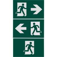 Running Man Sign with Security Lights, LED, Battery Operated/Hardwired, 12-1/10" L x 11" W, Pictogram Seaboard Timber Mart